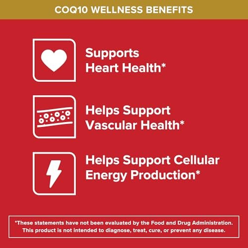 Qunol Ultra CoQ10 100 mg – 3-fach bessere Absorption, wasser- und fettlöslich, patentiertes Coenzym Q10 für die Herzgesundheit, 60 Softgels