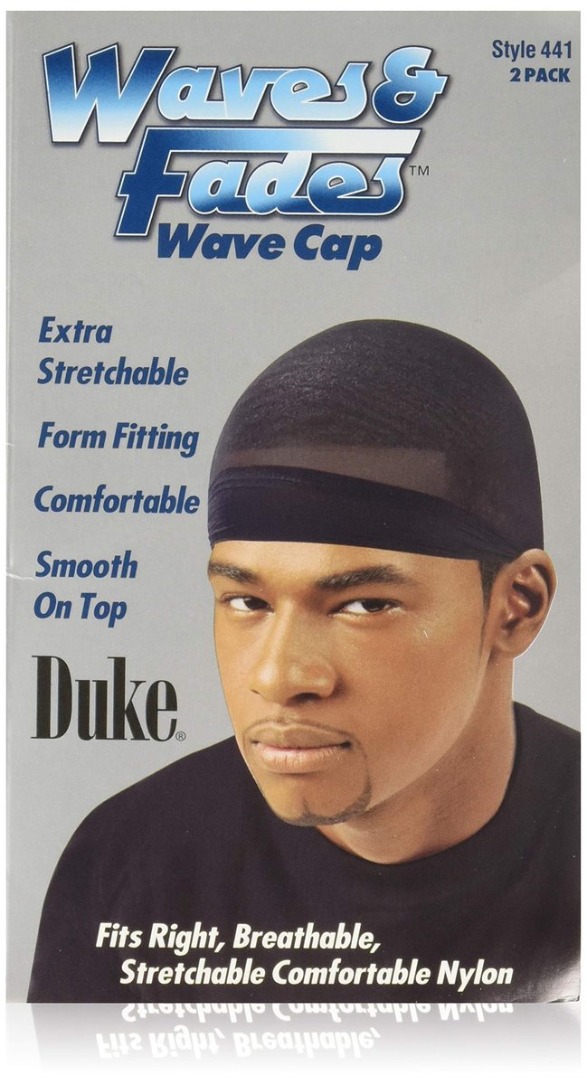 Duke Waves and Fades Wave Cap - Schwarz (2er-Pack)