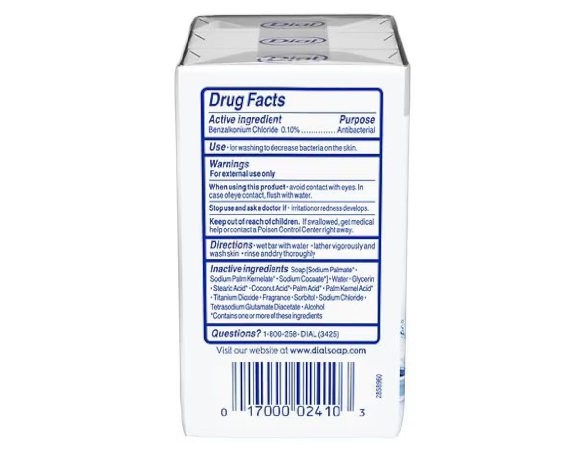 Dial Antibakterielle Seife, Erfrischen & Erneuern, Weiß, 3-4 oz Seifenstücke – 2er-Pack