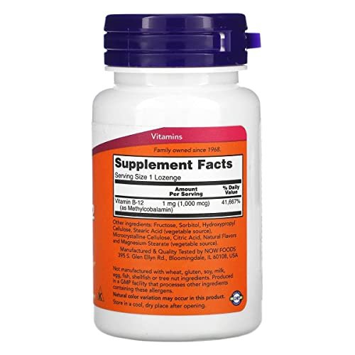 Now Foods Methyl B-12 1000mcg Lutschtabletten, 200 Stück (2x100)