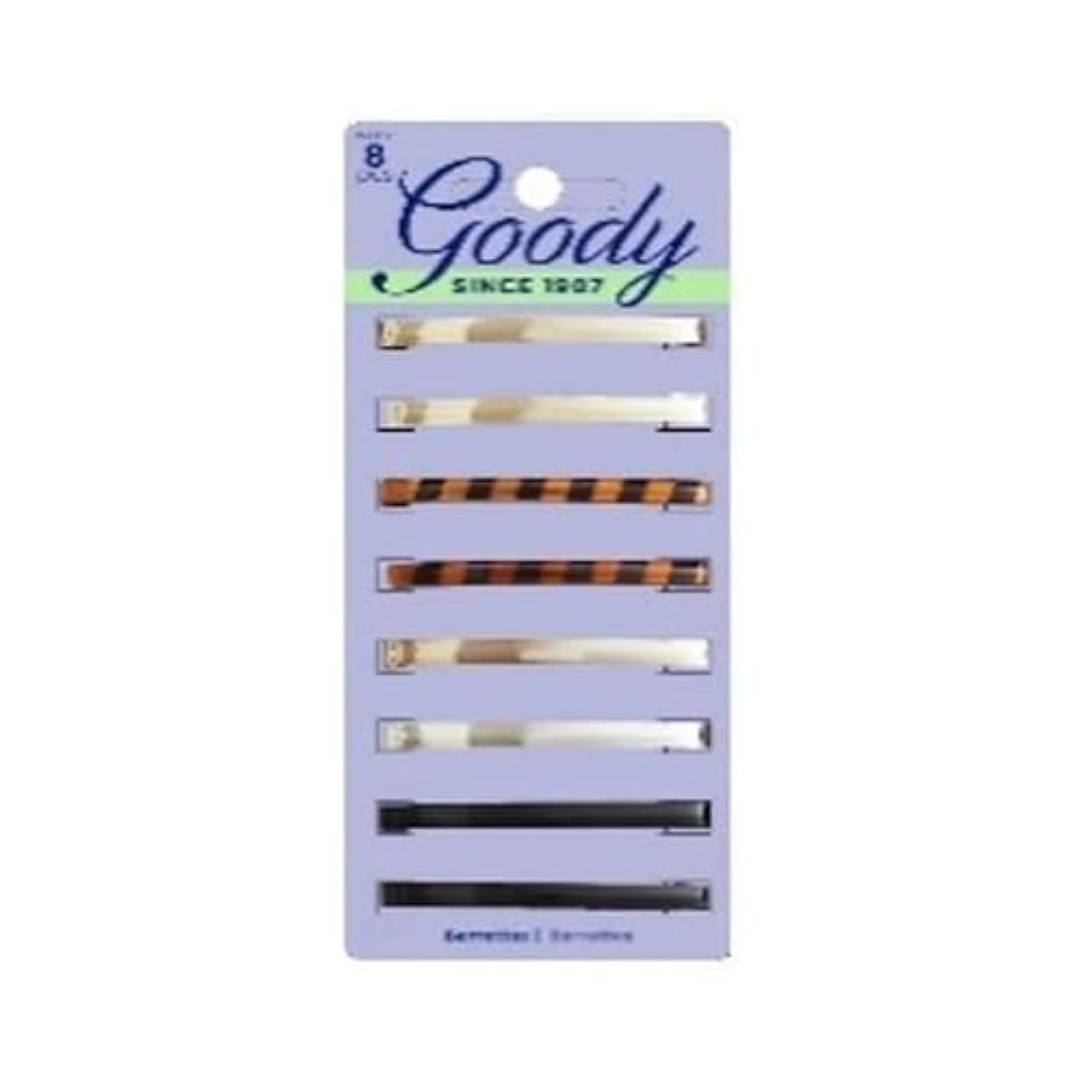 Goody Classics Haarklammern - 8 Stück, Braun, für alle Haartypen