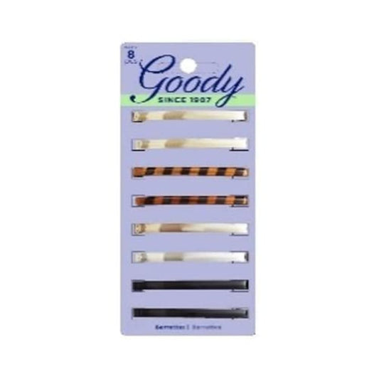 Goody Classics Haarklammern - 8 Stück, Braun, für alle Haartypen