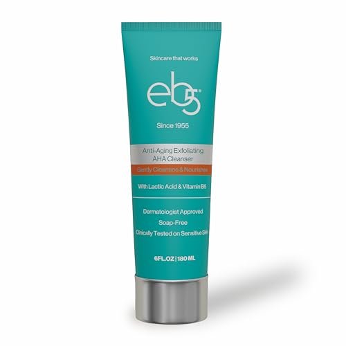 eb5 Peeling-AHA-Reinigungscreme für genährte und strahlende Haut | Feuchtigkeitsspendender, seifenfreier, Anti-Aging-Sanftreiniger für Männer & Frauen (177 ml)