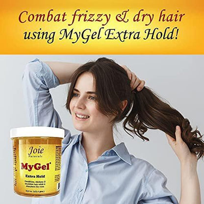 Joie Naturals MyGel Extra Hold Haargel für Männer und Frauen - Styling Gel für lockiges Haar (16 Unzen)