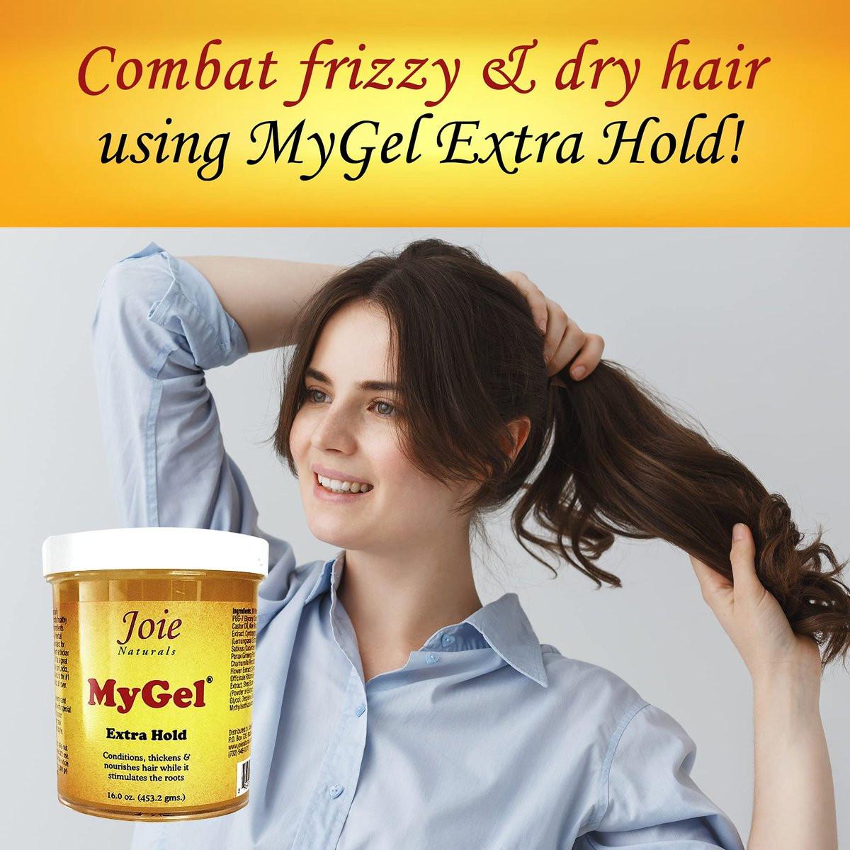 Joie Naturals MyGel Extra Hold Haargel für Männer und Frauen - Styling Gel für lockiges Haar (16 Unzen)