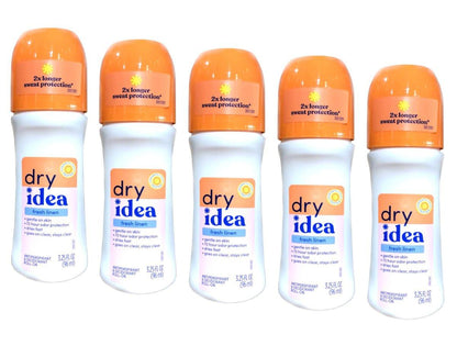 Dry Idea Fresh Linen Roll-On Antiperspirant Deodorant – 5er-Pack (je 92 ml)