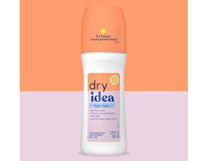 Dry Idea Fresh Linen Roll-On Antiperspirant Deodorant – 5er-Pack (je 92 ml)