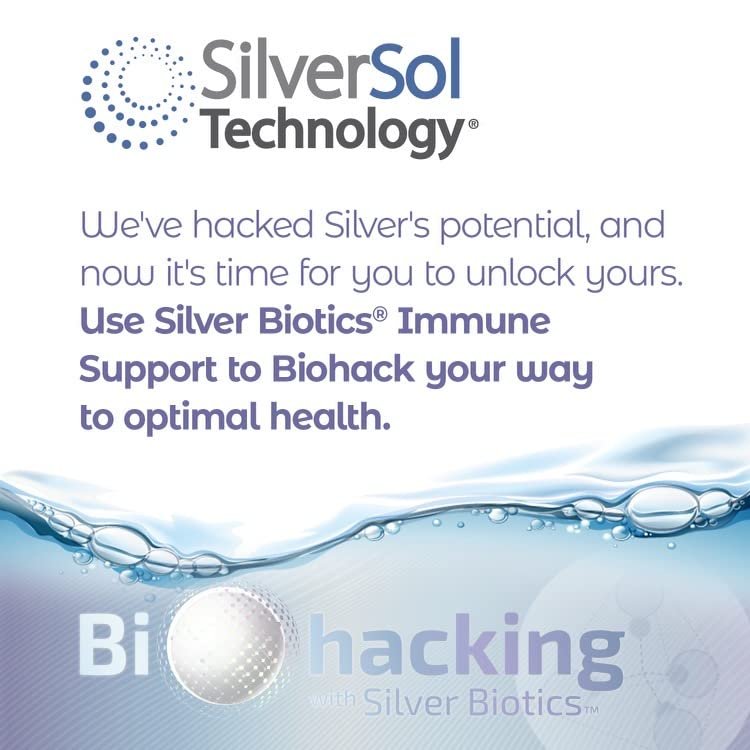 Silver Biotics Patentiert mit Multivalenter SilverSol Technologie | Ag₄O₄ 10 PPM Immununterstützung | Bio-Hacking für natürliche Immunabwehr | 237 ml