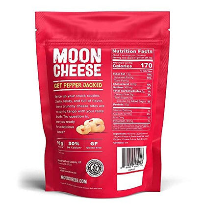 Moon Cheese Bites, Get Pepper Jacked, 2-Unzen 3er-Pack, 100% echter Käsesnack, Protein, Keto, Snack für nach der Schule oder zum Mittagessen