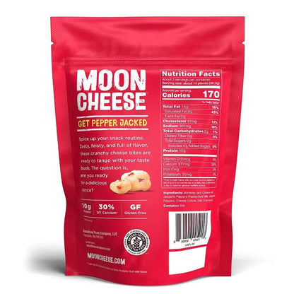 Moon Cheese Bites, Get Pepper Jacked, 2-Unzen 3er-Pack, 100% echter Käsesnack, Protein, Keto, Snack für nach der Schule oder zum Mittagessen