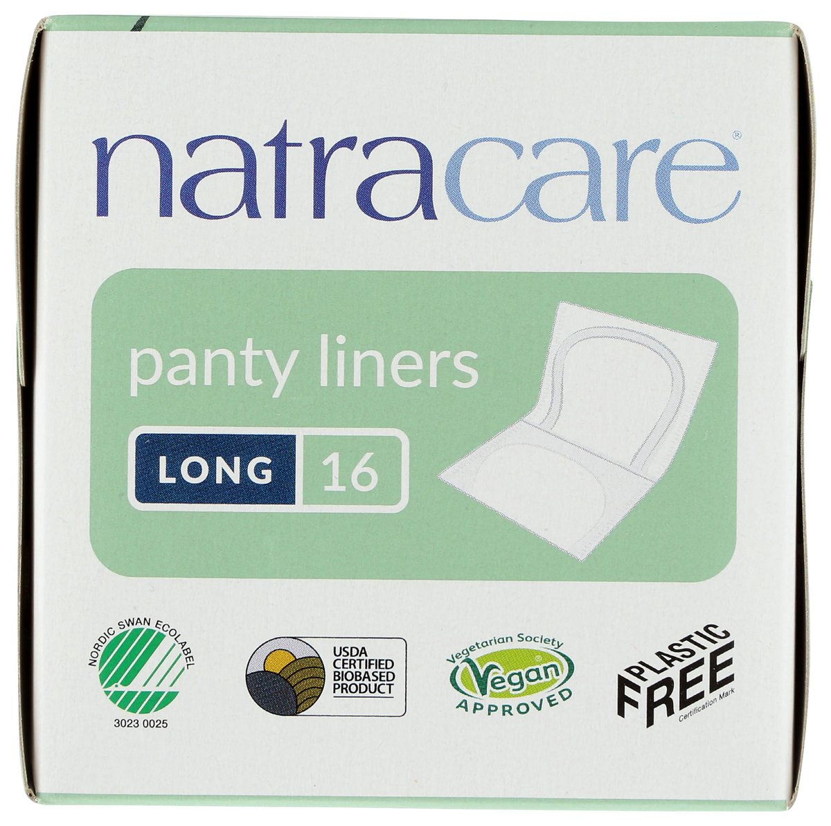 Natracare Bio-Baumwoll Slipeinlagen, Lang, aus zertifizierter Bio-Baumwolle, ökologisch zertifiziertem Zellstoff und Pflanzenstärke (1 Packung, 16 Einlagen)