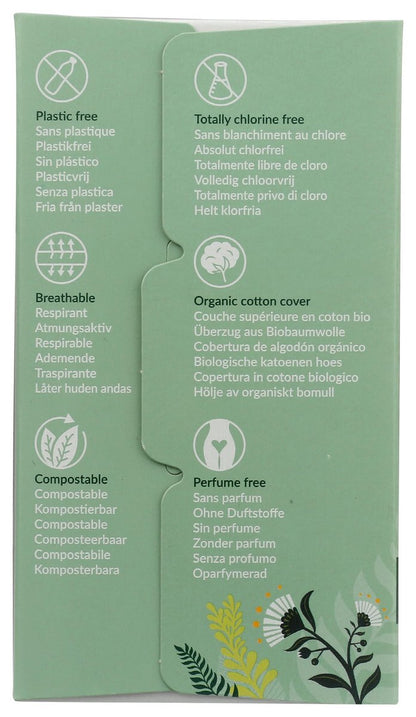 Natracare Bio-Baumwoll Slipeinlagen, Lang, aus zertifizierter Bio-Baumwolle, ökologisch zertifiziertem Zellstoff und Pflanzenstärke (1 Packung, 16 Einlagen)