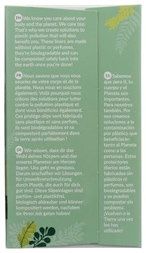 Natracare Bio-Baumwoll Slipeinlagen, Lang, aus zertifizierter Bio-Baumwolle, ökologisch zertifiziertem Zellstoff und Pflanzenstärke (1 Packung, 16 Einlagen)