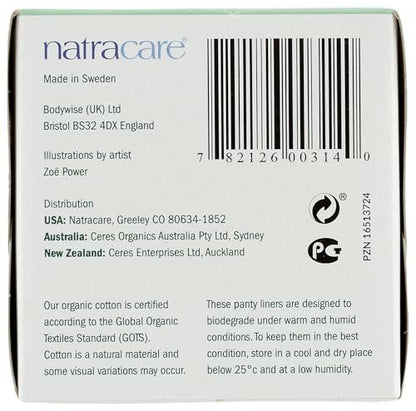 Natracare Bio-Baumwoll Slipeinlagen, Lang, aus zertifizierter Bio-Baumwolle, ökologisch zertifiziertem Zellstoff und Pflanzenstärke (1 Packung, 16 Einlagen)