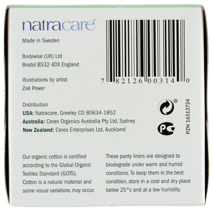 Natracare Bio-Baumwoll Slipeinlagen, Lang, aus zertifizierter Bio-Baumwolle, ökologisch zertifiziertem Zellstoff und Pflanzenstärke (1 Packung, 16 Einlagen)