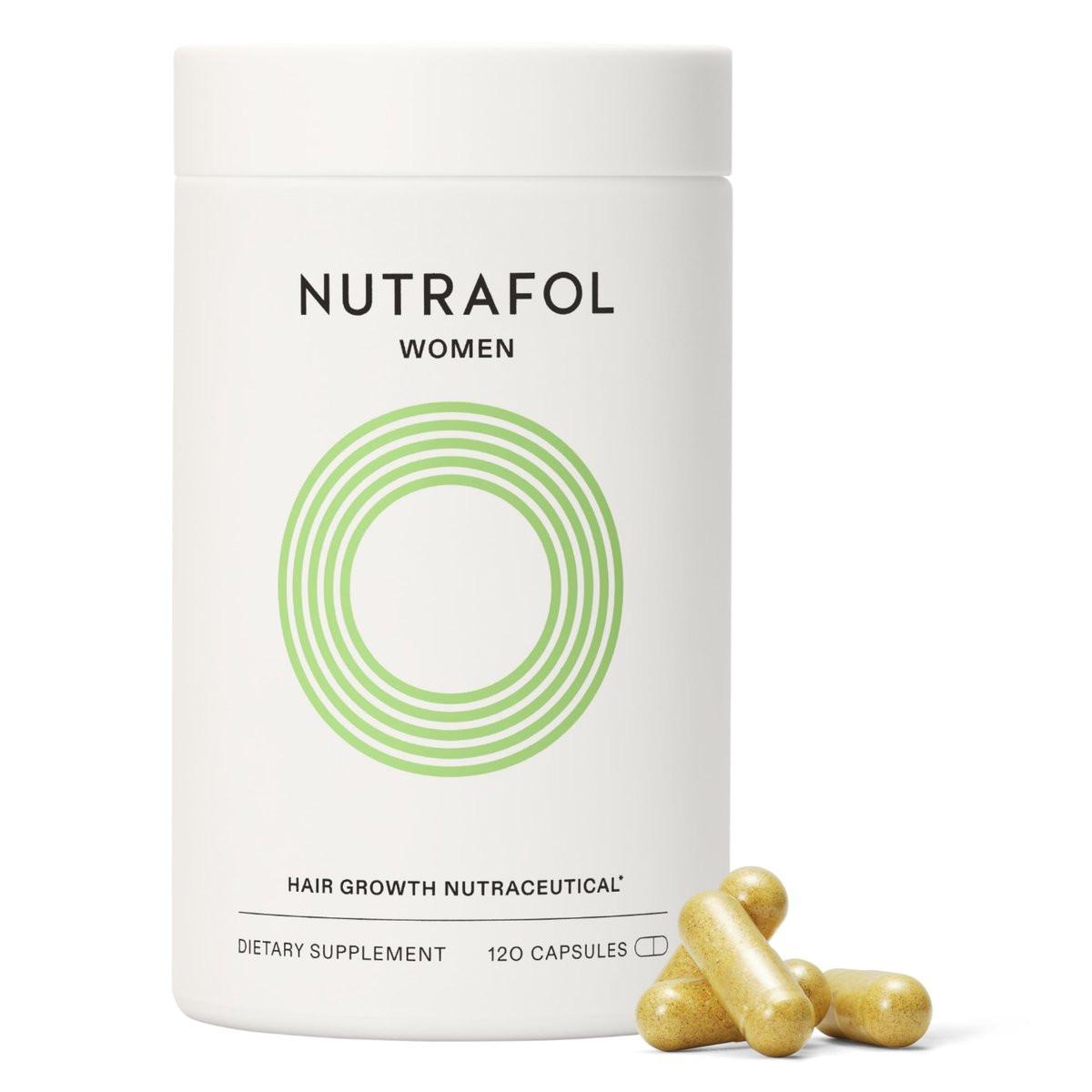 Nutrafol Frauen Haarwuchs Nahrungsergänzungsmittel, Alter 18-44, klinisch getestet für sichtbar dickeres und stärkeres Haar, von Dermatologen empfohlen - 1 Monatsvorrat