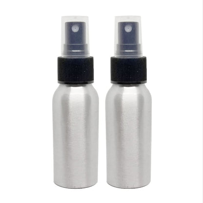 GreenHealth 2 oz Aluminium nachfüllbare Reisesprühflasche mit schwarzem Sprühkopf (2er-Pack)