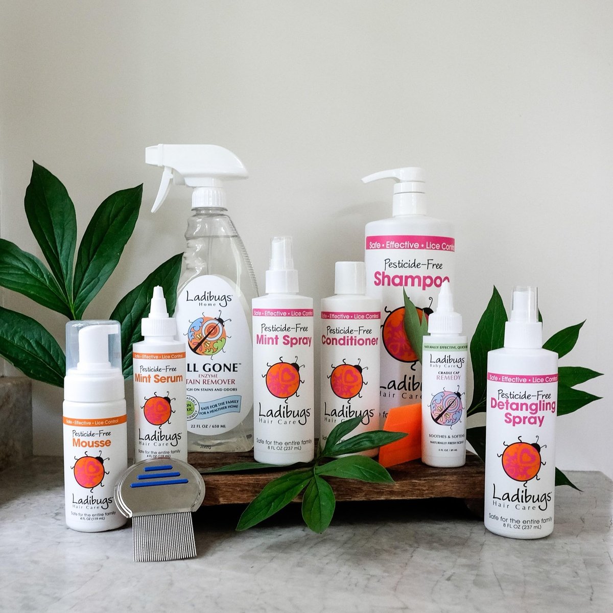 Ladibugs Läusebefall Vorbeugung Minzspray 8 oz | Natürliche Inhaltsstoffe | Hochwirksame Läusebehandlung für den täglichen Gebrauch