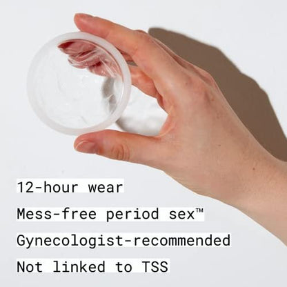Flex Plant Plus Disc | Nachhaltige Menstruationsscheibe aus Pflanzenpolymeren | Alternative zu Tampons und Menstruationstassen | Kapazität von 5 Super-Tampons | 12 Stück