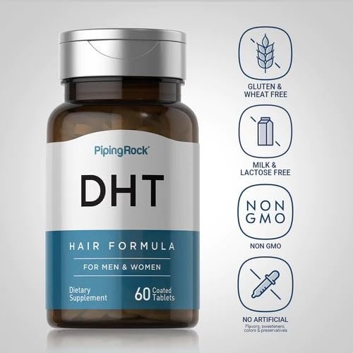 Piping Rock DHT Advanced Hair Formula | 60 Tabletten | für Männer und Frauen | Non-GMO, glutenfreies Nahrungsergänzungsmittel