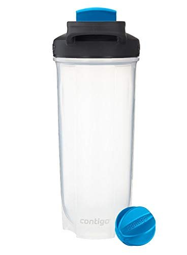 Contigo Shake & Go Fit Shaker Flasche, 28 oz, Carolina Blau, Schnappdeckel