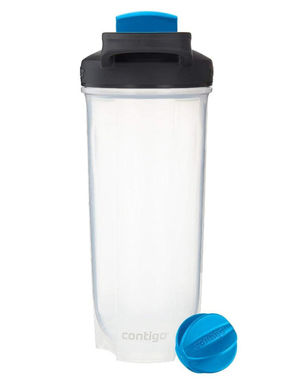 Contigo Shake & Go Fit Shaker Flasche, 28 oz, Carolina Blau, Schnappdeckel