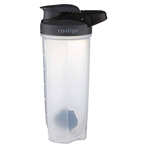 Contigo Shake & Go Fit Snap Deckel Shakerflasche, 28 oz, Schwarz