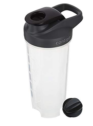 Contigo Shake & Go Fit Snap Deckel Shakerflasche, 28 oz, Schwarz