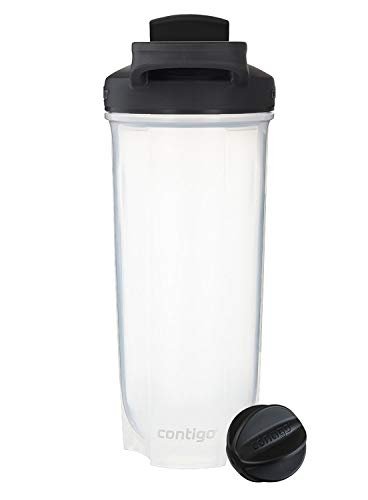 Contigo Shake & Go Fit Snap Deckel Shakerflasche, 28 oz, Schwarz