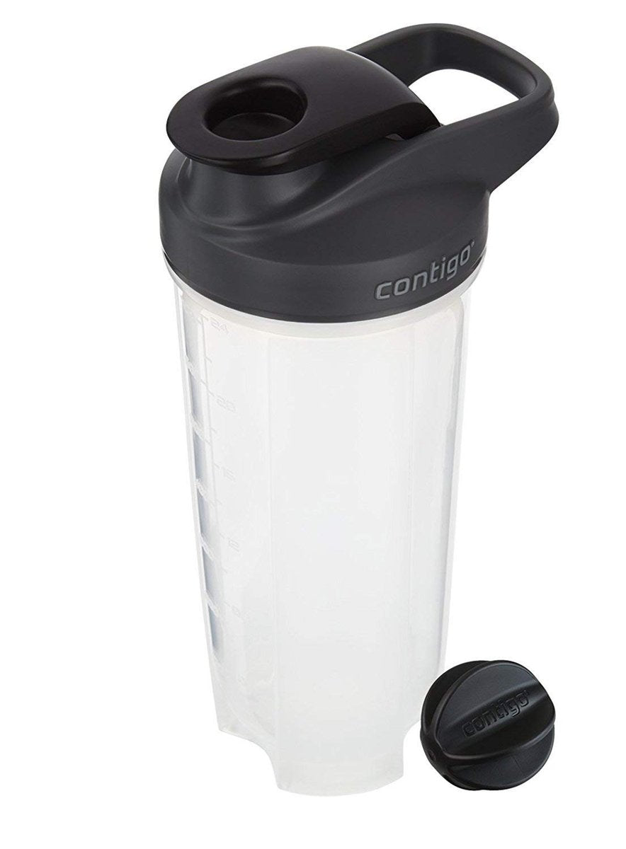 Contigo Shake & Go Fit Snap Deckel Shakerflasche, 28 oz, Schwarz