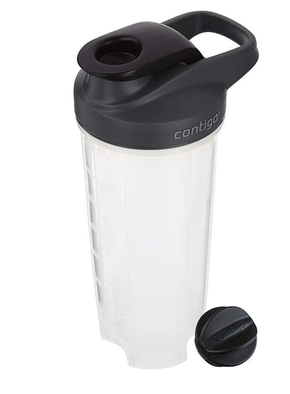 Contigo Shake & Go Fit Snap Deckel Shakerflasche, 28 oz, Schwarz