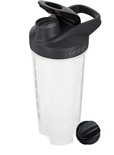 Contigo Shake & Go Fit Snap Deckel Shakerflasche, 28 oz, Schwarz