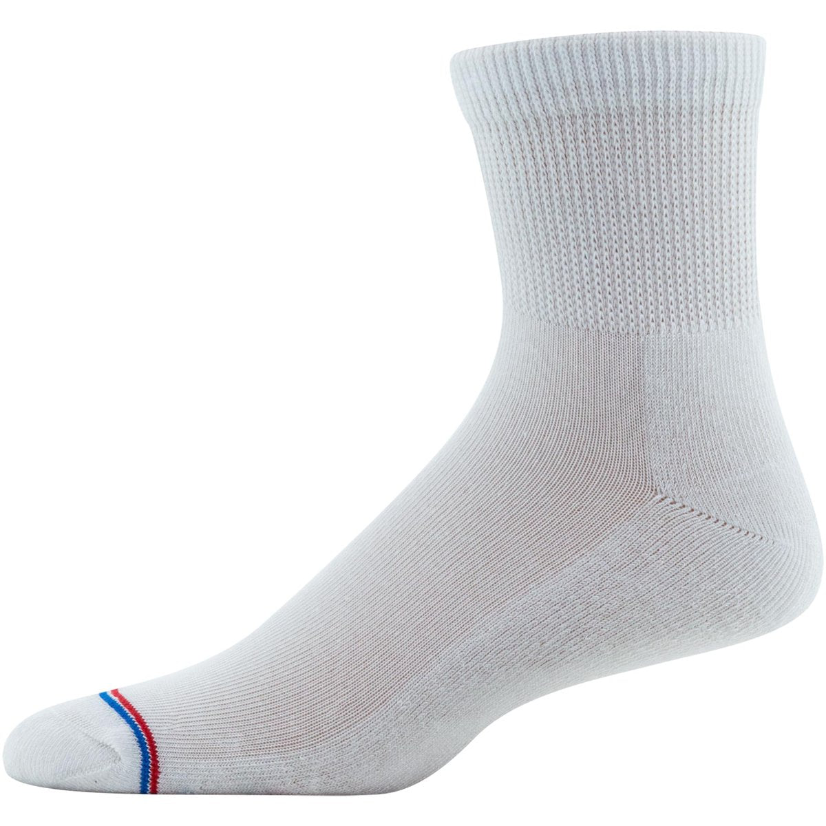 MediPeds Quarter Socken mit nicht einschnürendem Bund und Polsterung, Weiß (4 Paar), Schuhgröße: Herren 7-12; Damen 10-13