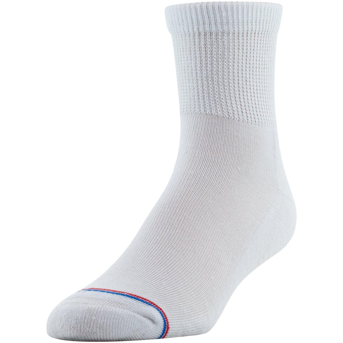 MediPeds Quarter Socken mit nicht einschnürendem Bund und Polsterung, Weiß (4 Paar), Schuhgröße: Herren 7-12; Damen 10-13