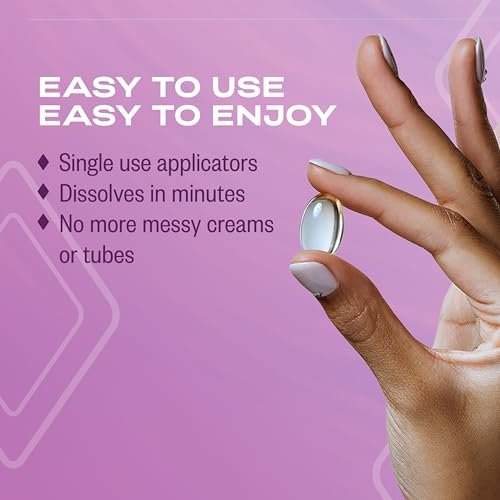 K-Y Liquibeads Vaginaler Feuchtigkeitsspender für Frauen, Silikon-Lubrikant-Zäpfchen, Gleitmittel zur Linderung von Schmerzen durch Trockenheit, 6 Zäpfchen & 6 Applikatoren