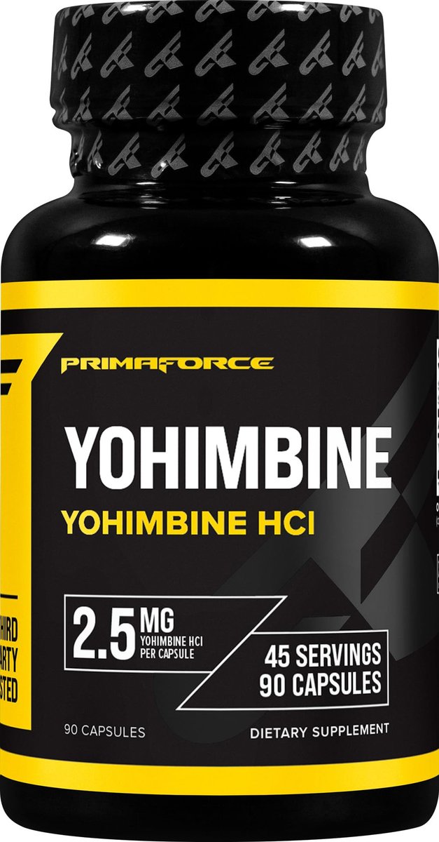 Primaforce Yohimbin HCl 2,5 mg, 90 Kapseln – GVO-freies und glutenfreies Nahrungsergänzungsmittel