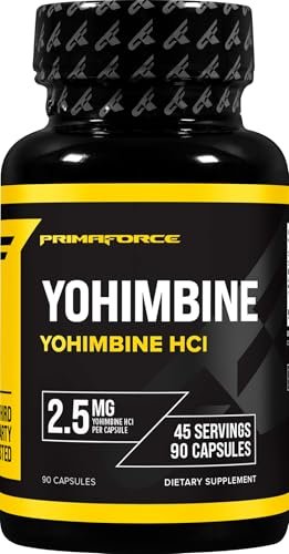 Primaforce Yohimbin HCl 2,5 mg, 90 Kapseln – GVO-freies und glutenfreies Nahrungsergänzungsmittel
