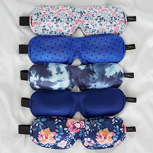 Bucky 40 Blinks Schlafmaske Ohne Druck – Fest & Bequem für Reise und Schlaf, Navy, Einheitsgröße
