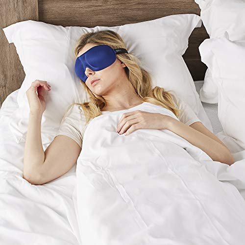 Bucky 40 Blinks Schlafmaske Ohne Druck – Fest & Bequem für Reise und Schlaf, Navy, Einheitsgröße