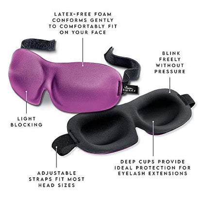 Bucky 40 Blinks Schlafmaske – Druckfreie Augenmaske für erholsamen Schlaf & Reisen, Orchidee, Einheitsgröße