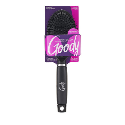 GOODY Ovale Haarbürste mit Gelous Grip – Für alle Haartypen – Ionenbeschichtete Borsten für frizzfreies und glänzendes Styling – Schmerzfreies Haar-Accessoire für Damen, Herren, Jungen und Mädchen