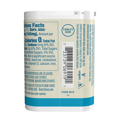 NOW Foods Better Stevia Instant Tabs, Kalorienfreier Süßstoff, zertifiziert nicht genetisch verändert, glutenfrei, 175 Tabletten