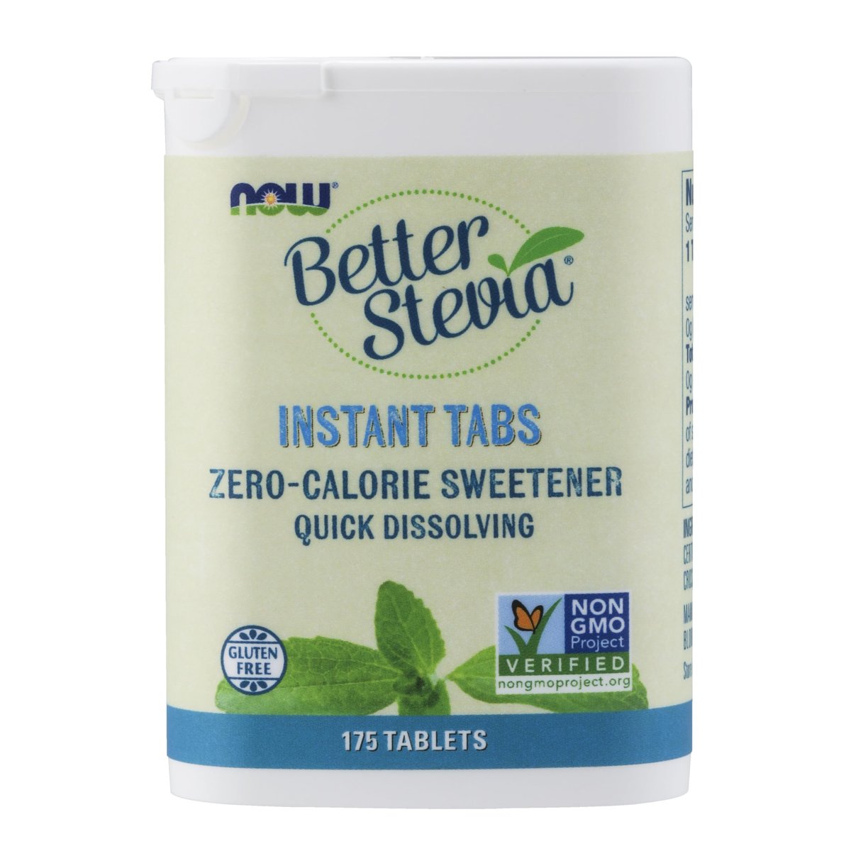 NOW Foods Better Stevia Instant Tabs, Kalorienfreier Süßstoff, zertifiziert nicht genetisch verändert, glutenfrei, 175 Tabletten