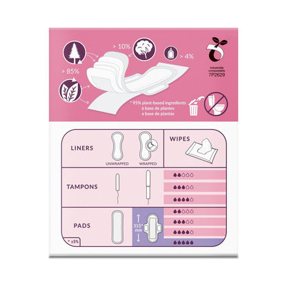 Natracare Ultra Extra Binden mit Flügeln, lang, einzeln verpackt, aus zertifizierter Bio-Baumwolle, ökologisch zertifiziertem Zellulose-Zellstoff und Pflanzenstärke (1 Packung, 8 Binden insgesamt)