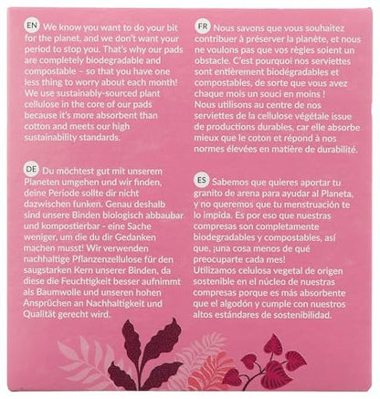 Natracare Ultra Extra Binden mit Flügeln, lang, einzeln verpackt, aus zertifizierter Bio-Baumwolle, ökologisch zertifiziertem Zellulose-Zellstoff und Pflanzenstärke (1 Packung, 8 Binden insgesamt)