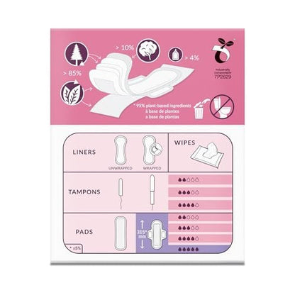 Natracare Ultra Extra Binden mit Flügeln, lang, einzeln verpackt, aus zertifizierter Bio-Baumwolle, ökologisch zertifiziertem Zellulose-Zellstoff und Pflanzenstärke (1 Packung, 8 Binden insgesamt)