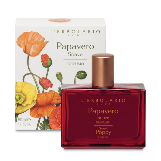 L'Erbolario Sweet Poppy Eau de Parfum – Florale Damenduft mit Mandarine, Mohn und Amber – 1,6 oz