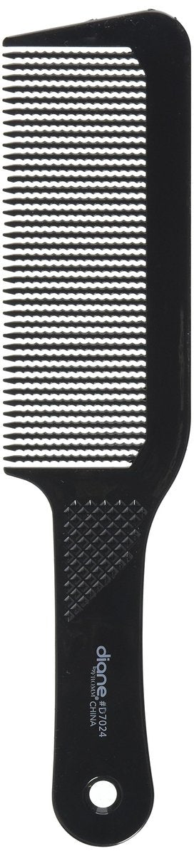 Diane Flat Top Kamm für Haarschnitt – Feinzahnig, Haarschneide- und Styling-Werkzeug für Frauen, Männer, Friseure und Barbiere, Schwarz, 24,1 cm, D7024