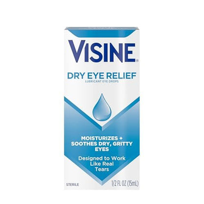 Visine Trockene Augen Tropfen - Künstliche Tränen mit Polyethylenglykol zur Befeuchtung und Beruhigung gereizter, trockener und körniger Augen - 15 ml