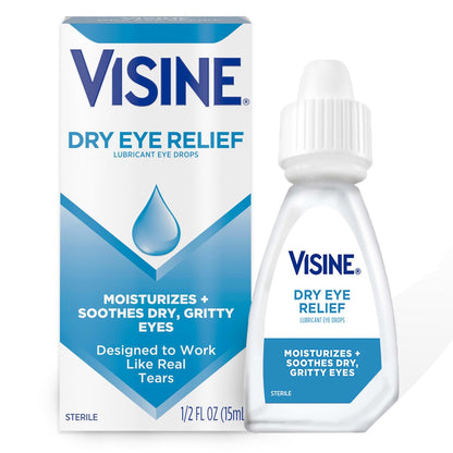 Visine Trockene Augen Tropfen - Künstliche Tränen mit Polyethylenglykol zur Befeuchtung und Beruhigung gereizter, trockener und körniger Augen - 15 ml